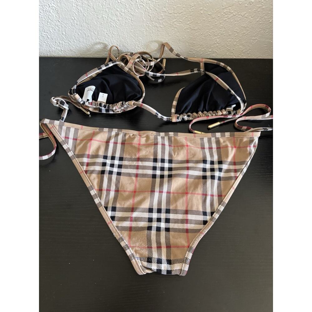 BURBERRY - Classic Check 2 Piece Bikini - Size Large - Picture 4 of 8